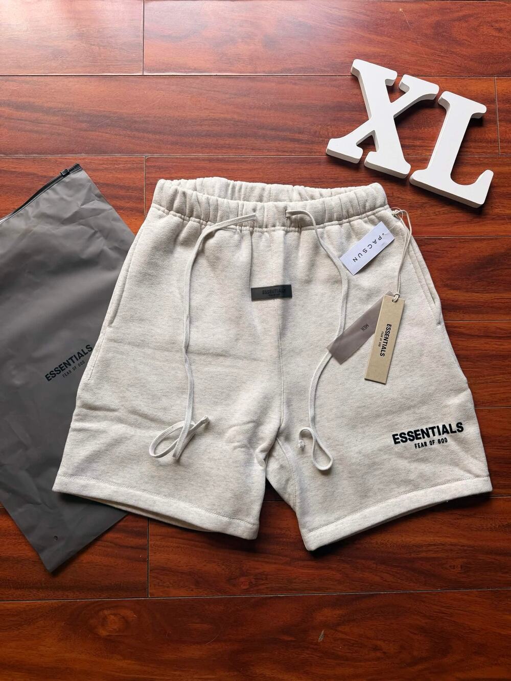 Fear of God Essentials Sweat Shorts Light Gray Size XL
